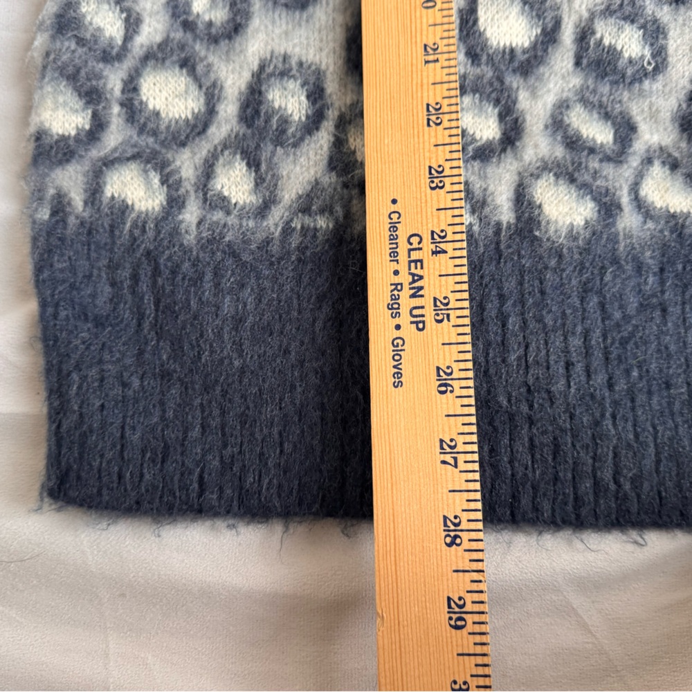 Current / Elliott Women's Sweater Eyelash Size 0 Warm Animal Print Small Cozy - Picture 5 of 6